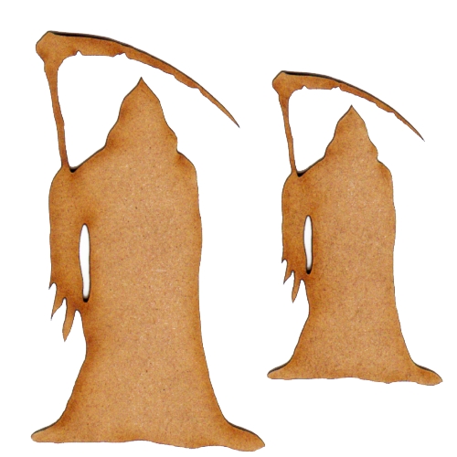 Grim Reaper 2 Steel Cut Out Metal Art Decoration - Laser Wood Shapes